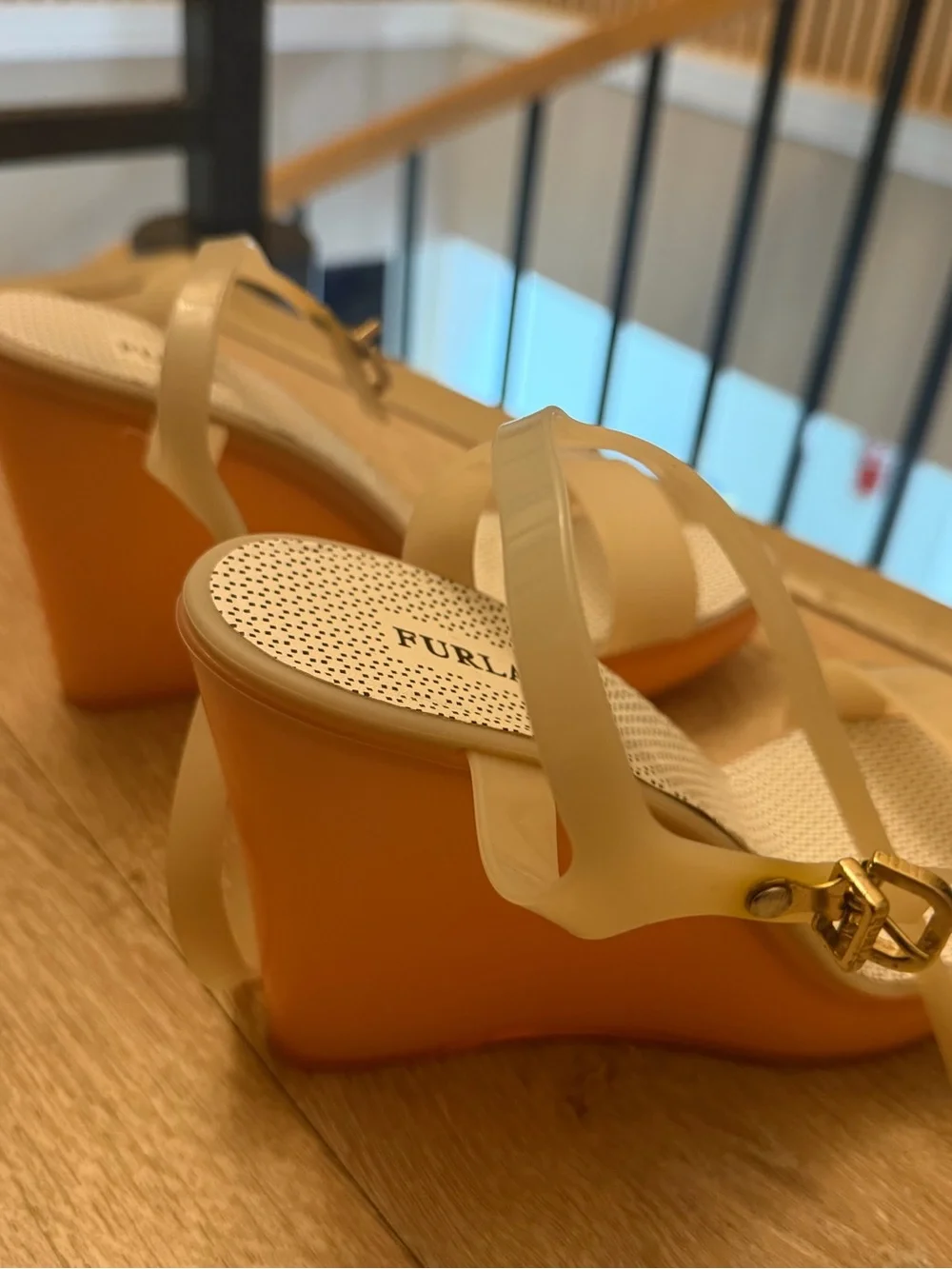 Furla jelly wedge Orange  Sandals - Women size 41 or 9 3/4 us listing as 9.5